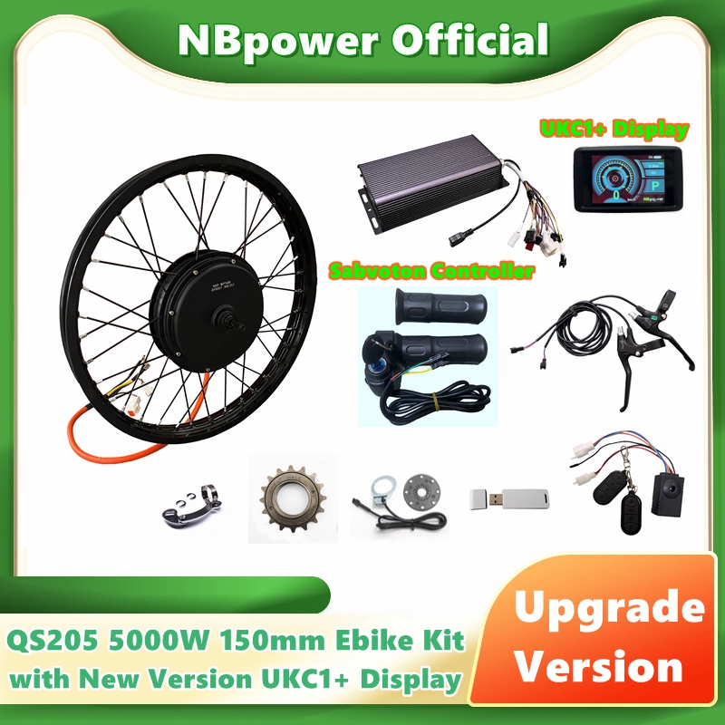 72V 5000W Hub Motor Kit - NBpower/QS205 5000W V3 150mm Arka Motosiklet