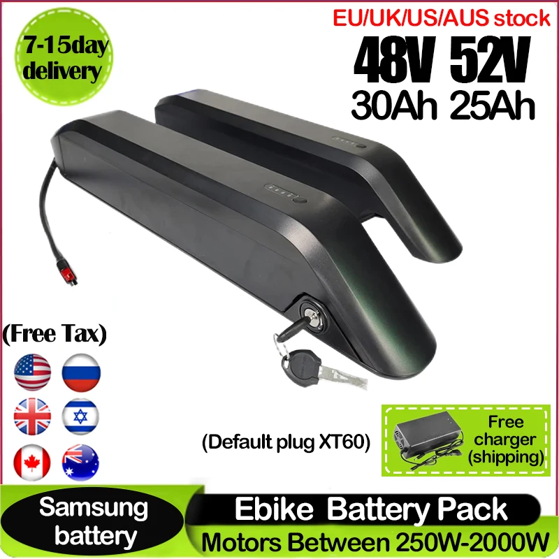 Ebike Battery 48V 20Ah Hailong - Orijinal 18650 EBike Pil 48V 52V