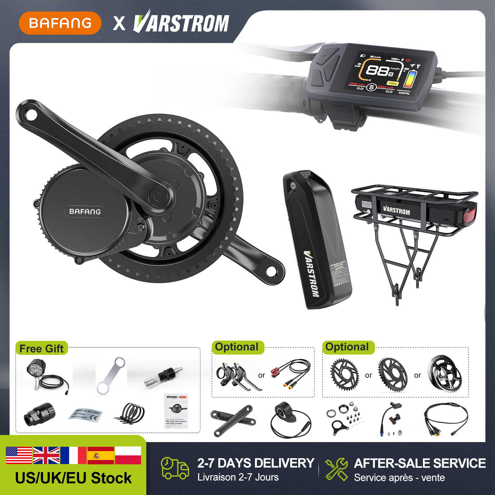 [ABD'den Doğrudan] BAFANG 48V  - Bafang Bbshd 1000W Conversion Kit incelemesi ve fiyatı