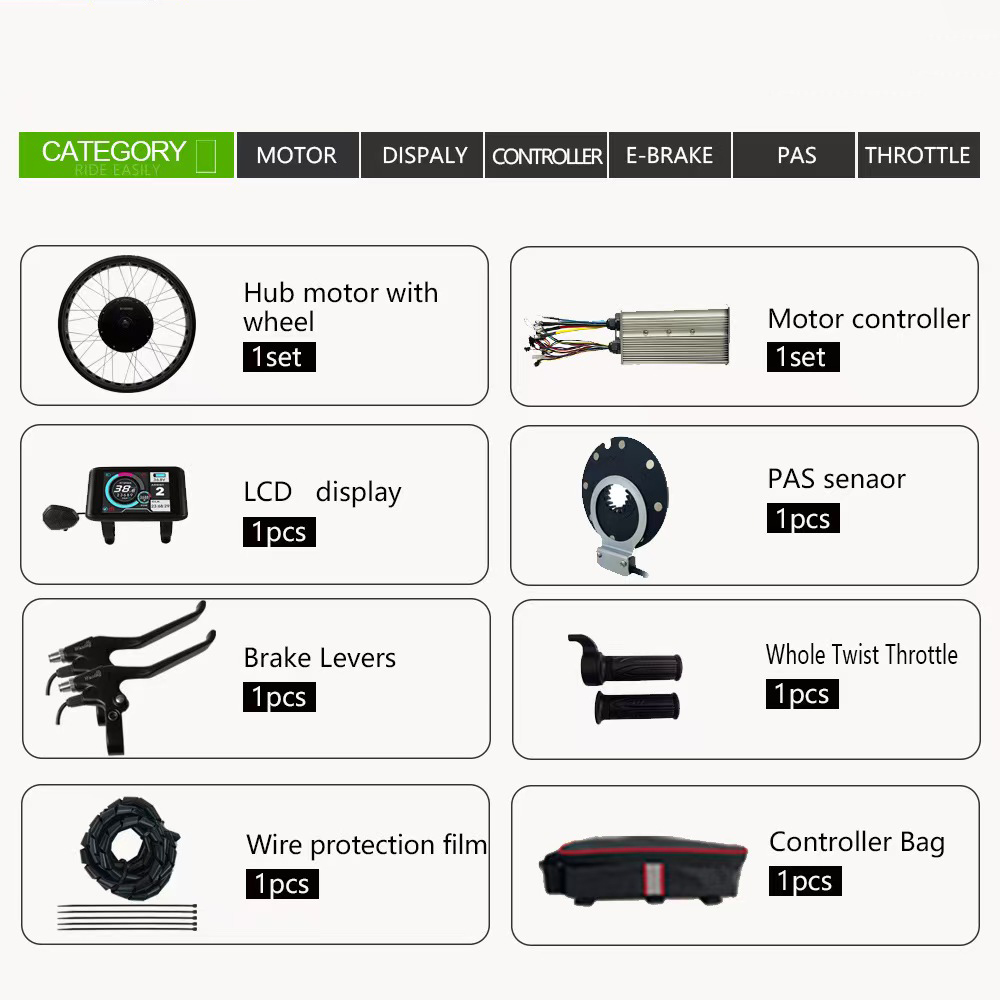 Mtx39 60v 72v 3000w Arka Göbek - Ebike Conversion Kit 72V 3000W incelemesi ve fiyatı